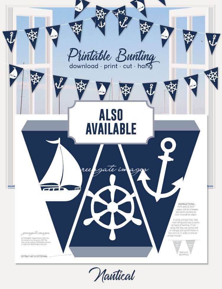 Free Printable Nautical Cupcake Wrappers