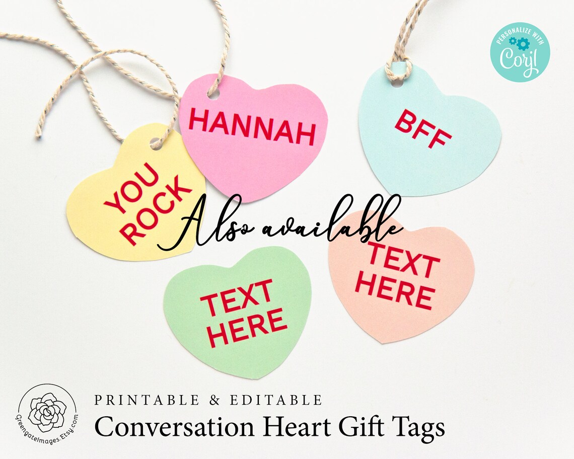 Hershey Kiss Gift Tags Corjl Editable Favor Tags Printable - Etsy