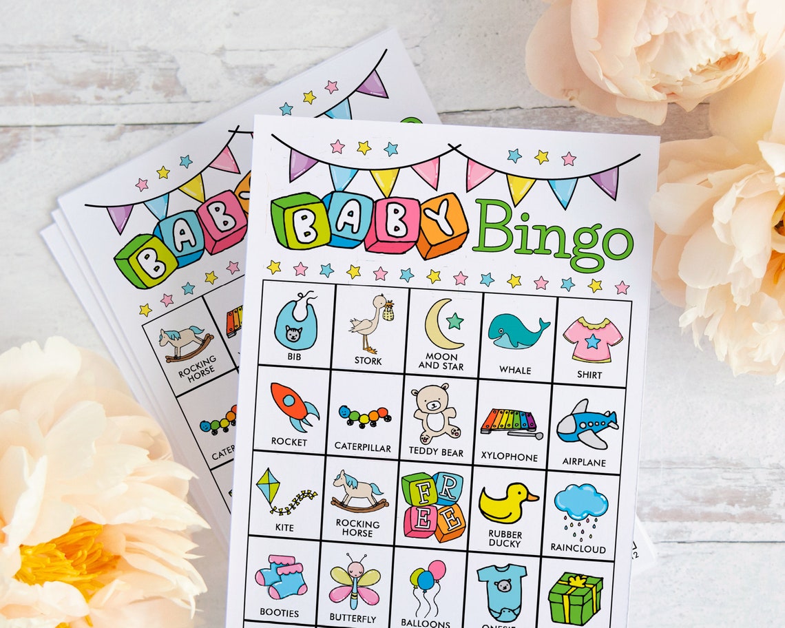 Baby Bingo Cards: Printable Bingo Set 50 Cards Party Idea - Etsy