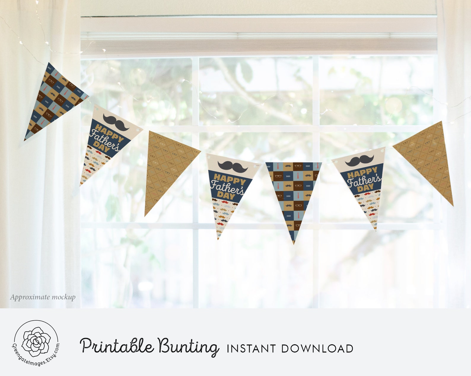 Father's Day Bunting PRINTABLE Banner for Father's | Etsy