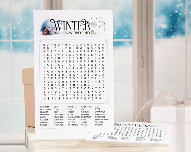 Winter Word Find PRINTABLE Downloadable Activity Cold Etsy Winter Word Find PRINTABLE Downloadable Activity Cold Etsy