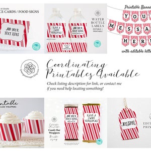FILLABLE Candy Cane Bingo Template: 50 Cards Printable pdf, editable personalized custom holiday game diy blank Christmas bingo, find guest image 9