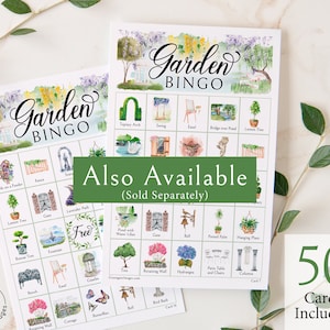 Gardening Bingo: PRINTABLE 50 Cards, Bingo Pdf Game, Party Game Ideas ...