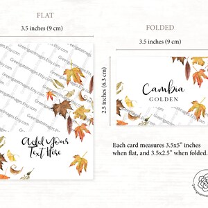 Segnaposto foglia autunnale Segnaposto stampabile, Corjl Buffet Cards Etichette alimentari, cartello da tavolo per cibo da tenda, idee per matrimoni autunnali, foglie autunnali immagine 6