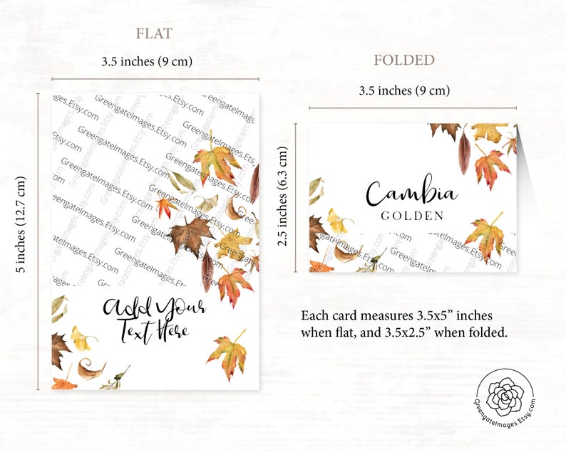 Segnaposto foglia autunnale Segnaposto stampabile, Corjl Buffet Cards Etichette alimentari, cartello da tavolo per cibo da tenda, idee per matrimoni autunnali, foglie autunnali immagine 6