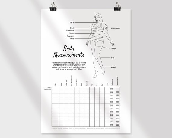 FREE Body Measurement Chart