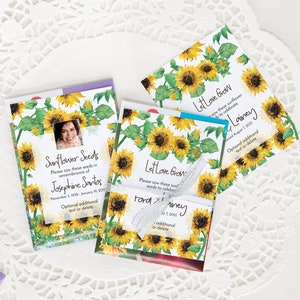 Sunflower Memorial Seed Packets – Gloria's Garden