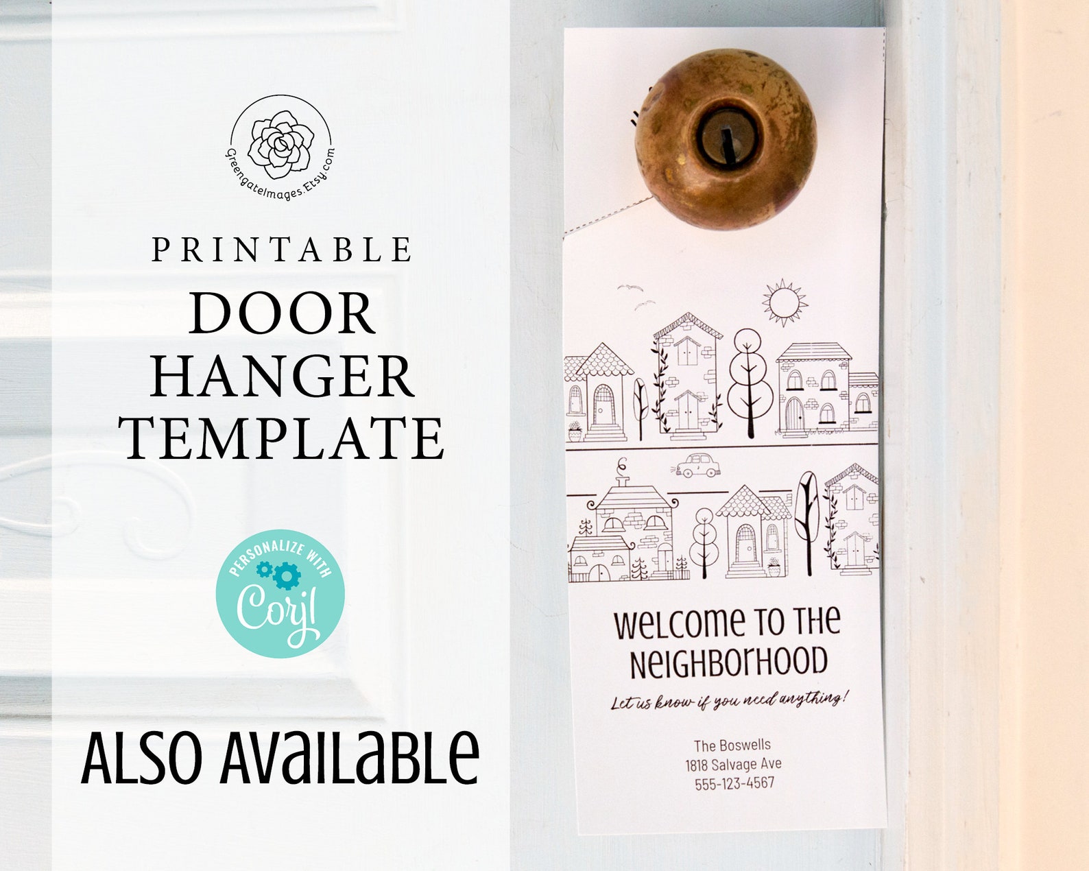 Housewarming Gift Tag printable gift tag editable corjl | Etsy