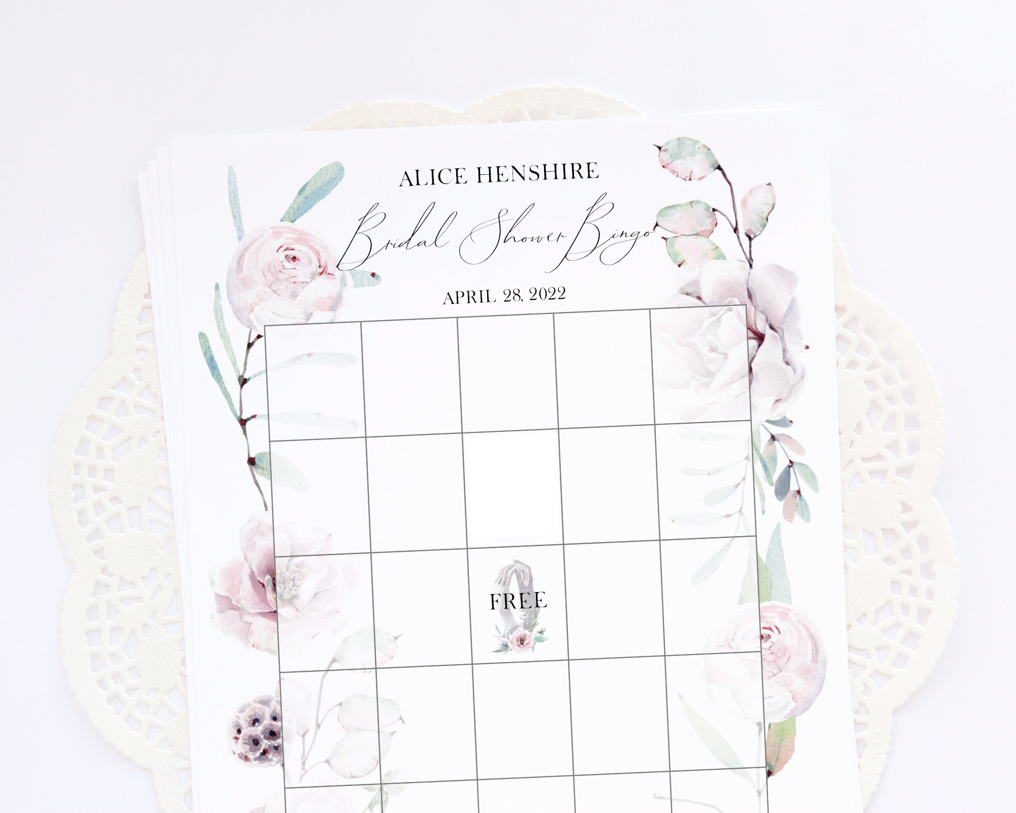 FILLABLE Bridal Bingo Template: 50 Cards Printable bingo pdf | Etsy