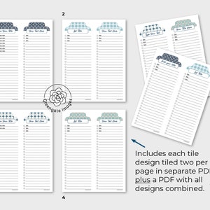 Printable List Paper - Editable/fillable Instant Download PDF. To-do ...