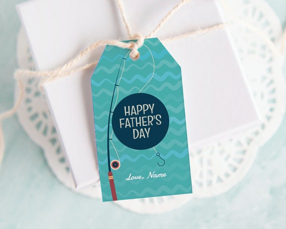 Fishing Gift Tag Father's Day Gift Tags, Printable Gift Tag