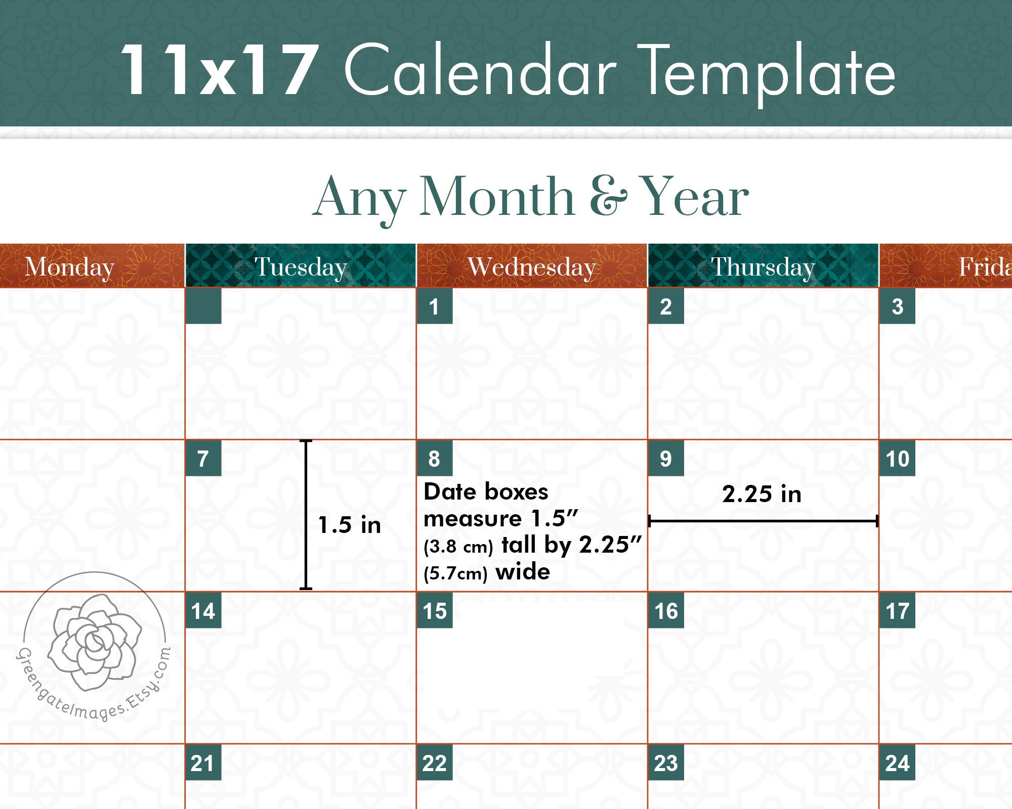 Editable 11x17 Calendar Template Fall Colors Calendar, Any Month, A3  Tabloid Ledger Paper, Large Printable Calendar, Fillable Pdf, Monthly - Etsy