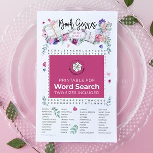 Book Genres Word Find - PRINTABLE Downloadable Activity. Search for ...