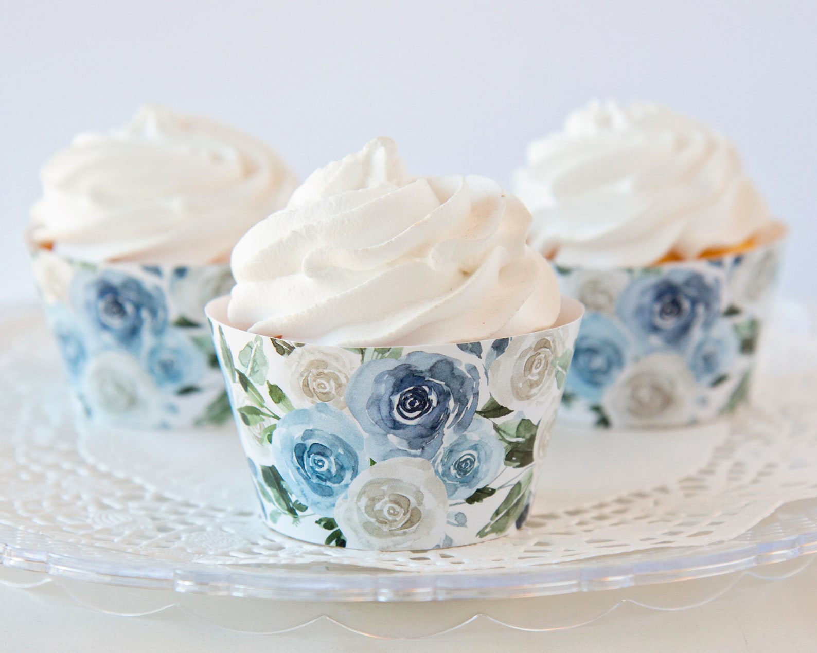 Wedding Cupcake Wrappers PRINTABLE Floral Cupcake Wraps Pdf - Etsy