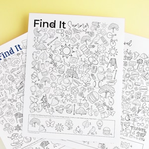 "Sommer ""Find It" / I Spy Bundle - DRUCKBARE ""Ich Spioniere vor Ort Es Seiten""." Sofortiger Download PDF. 3 Themen auf 21x28 cm großen Seiten: