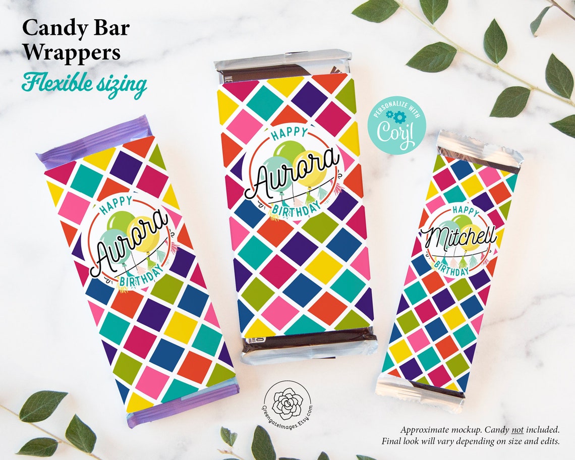 Birthday Candy Bar Wrappers PRINTABLE Instant Download. King - Etsy