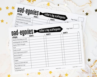 Father S Day Scattergories Printable Scattergories Etsy Ireland
