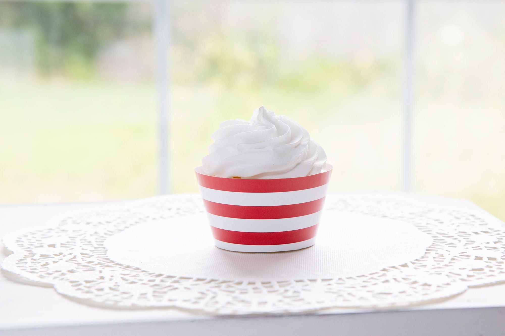 Wrapper Printable Red Red Striped Printable Cupcake Wrapper - Instant Digital Download, Party ...