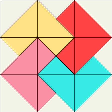 Card Trick Quilt Block Pattern – PDF Download | 5 Sizes! - Etsy