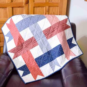 Americana Ribbon Quilt Pattern: County Fair Wall Hanging (PDF)