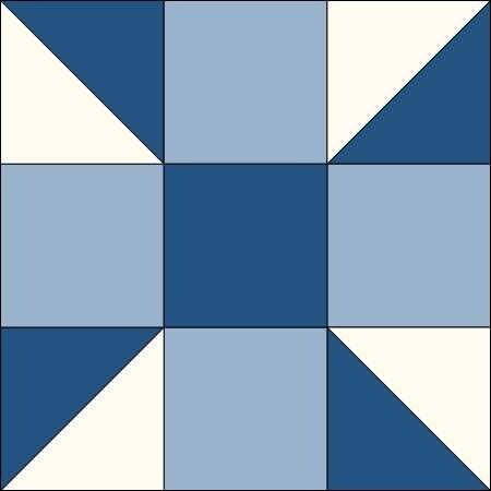 Calico Puzzle Quilt Block Pattern – 5 Sizes | Easy Split Pinwheel ...