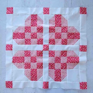 Woven Heart Mini Quilt Pattern | Valentine's | Table Topper | Beginner-Friendly | Digital PDF Download