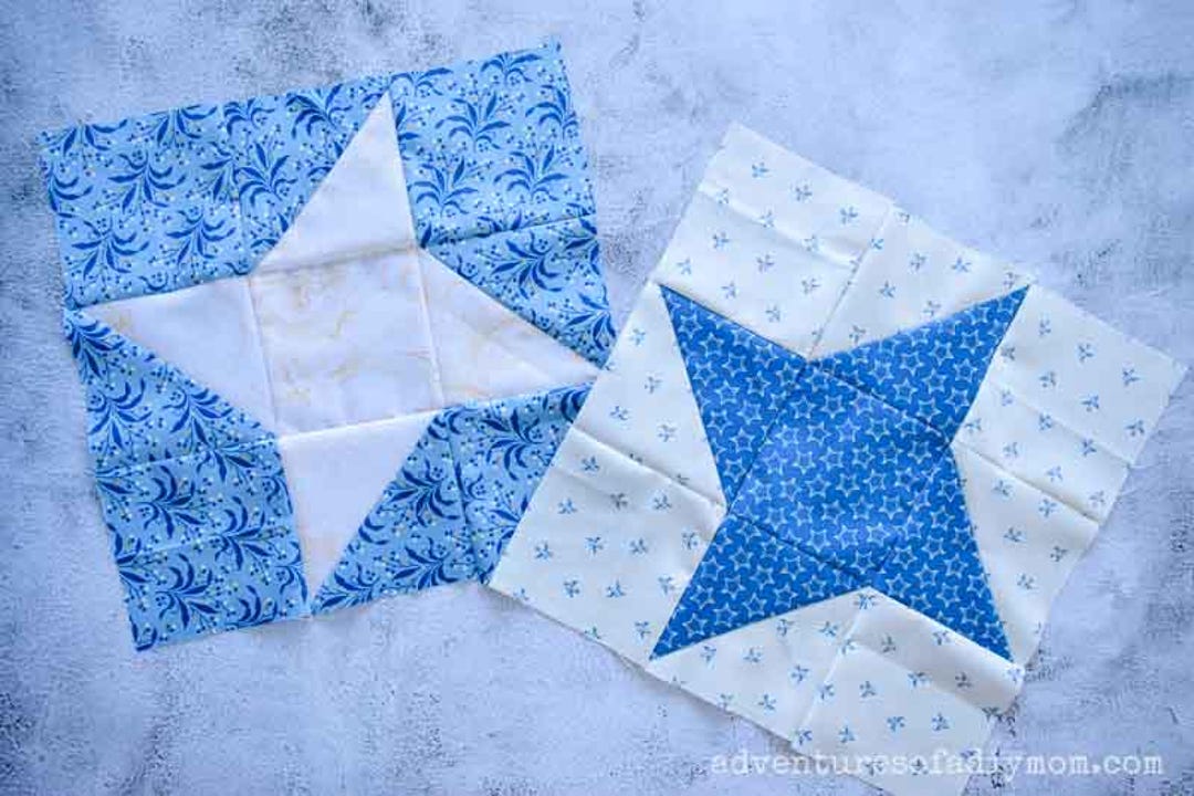 Friendship Star Quilt Block PDF Pattern - 5 Block Sizes - Beginner ...