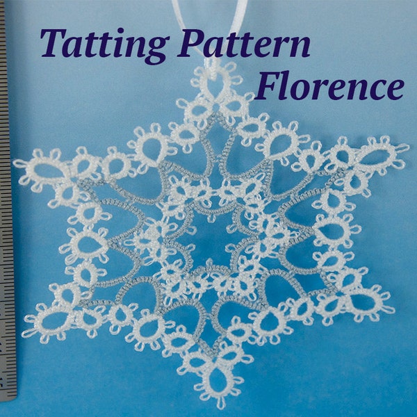 Motif de frivolité en dentelle de flocon de neige Florence