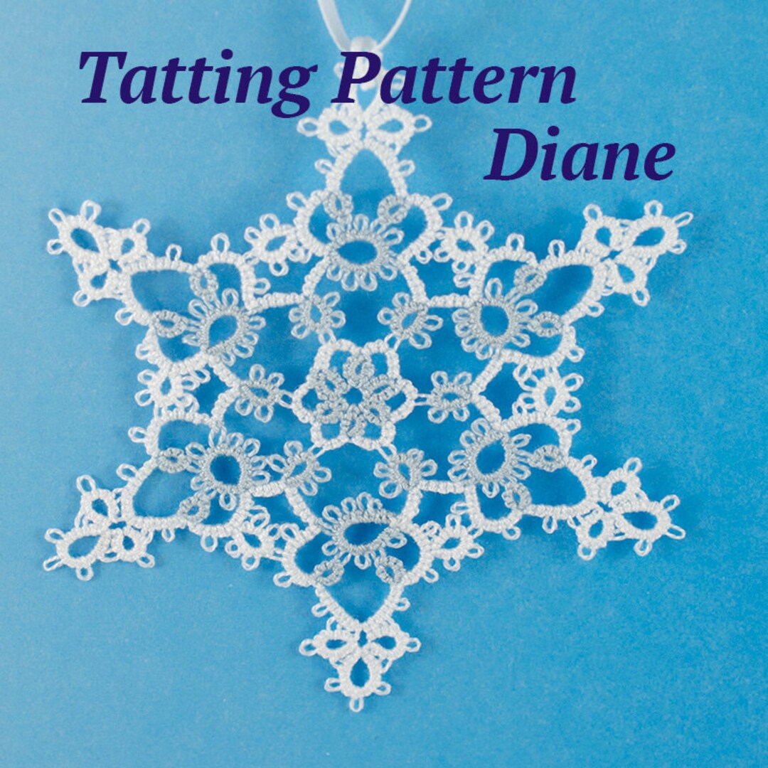 Snowflake Lace Pattern Snowflake Lace Tatting Pattern Diane - Etsy