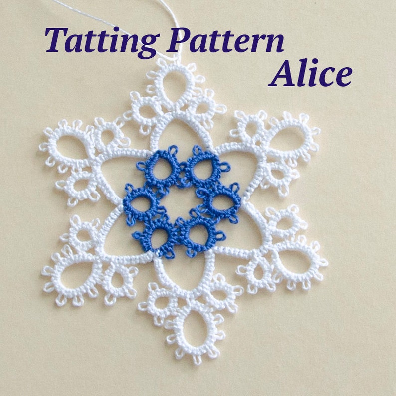 Snowflake Lace Tatting Pattern Alice image 1