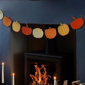 HALLOWEEN HERFST HERFST pompoenslinger 2,5 meter lange prachtige slinger gemaakt van verijdelde kartonnen pompoenen, ideaal voor Thanksgiving