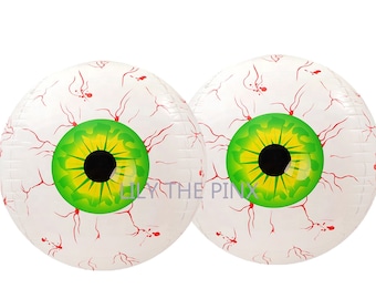 Halloween GREEN giant EYEBALL BALLOONS 22 inch creepy  fun will definately make your guest gasp a decoration for your halloween party