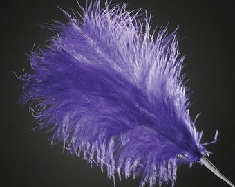 18 PURPLE real FEATHER spray. Each spray has 3 feathers great for crafting, hatmaking, wedding hair, floral decorations and bouquets