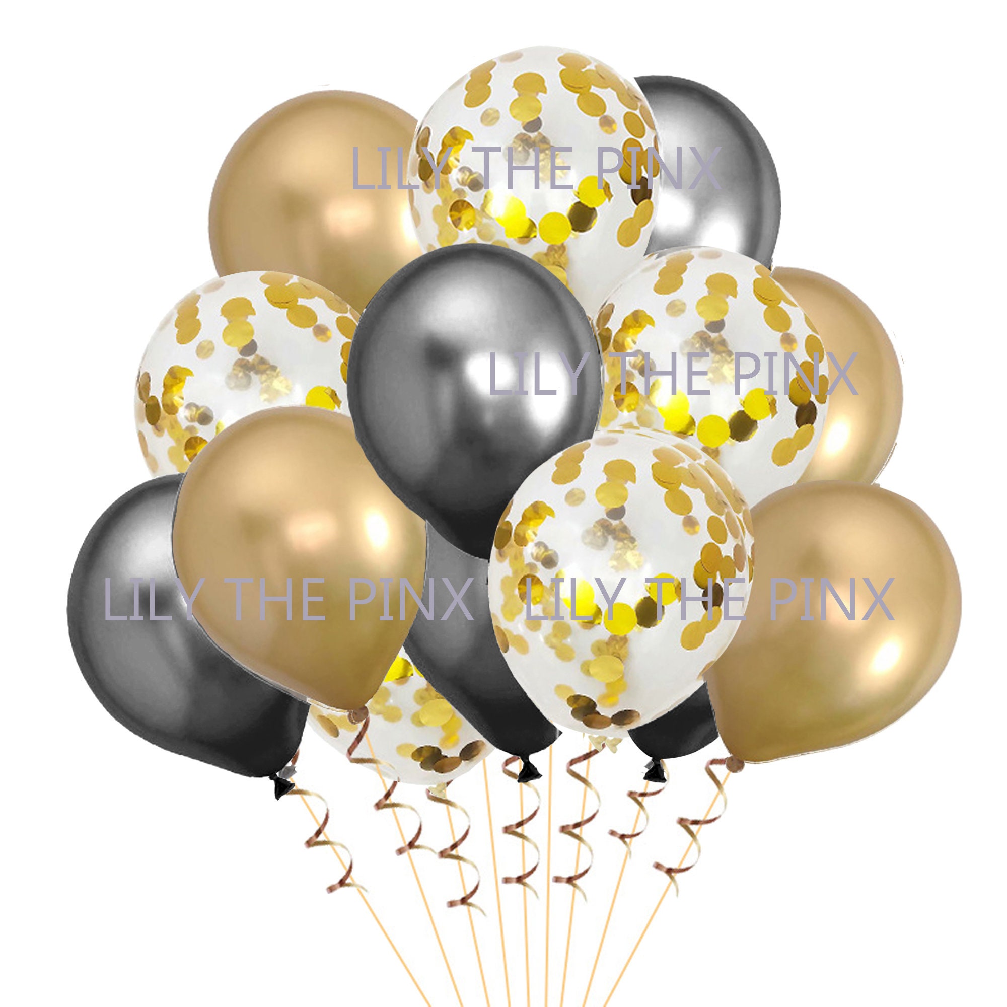 Gold / Dorado - Globos Metalicos Lagrima - 50 uds