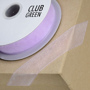 Cinta de organza con borde tejido color LILA PÚRPURA, rollo completo de 25 metros, ideal para decorar bodas, fiestas, regalos o manualidades, 3 mm, 6 mm, 10 mm, 15 mm, 23 mm