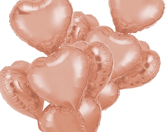 Large gold heart foil balloons