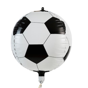 Top quality latex football balloon black and white hexagons suitable for air or helium with inflation tube and tying ribbon