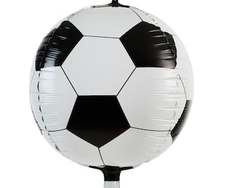 Top quality latex football balloon black and white hexagons suitable for air or helium with inflation tube and tying ribbon