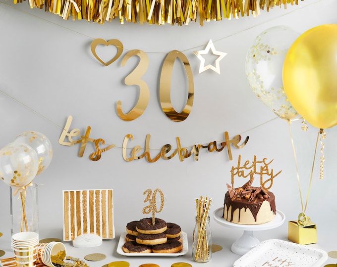 Gold & White PARTY at HOME luxuary TABLEWARE pack contains 10 plates 10 cups 20 straws + 20 napkins