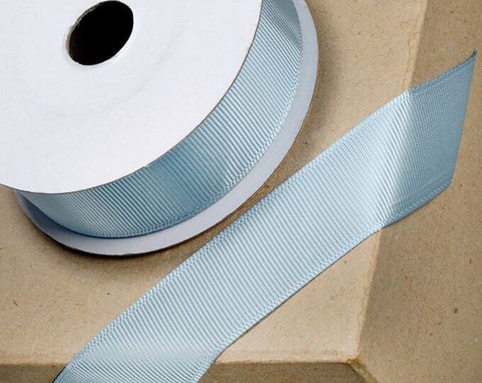 DUCK egg BLUE GROSGRAIN ribbed ribbon full 10M x meter reels ideal for decorating wedding party, gifts or crafts
