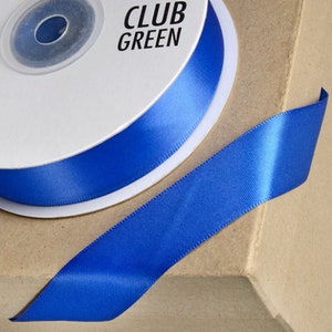 Koninklijk BLAUW DUBBELZIJDIG satijnen lint volledige 25 meter spoel ideaal voor kroning versieren bruiloft feestlocatie 3mm 6mm 10mm 15mm 23mm 38mm