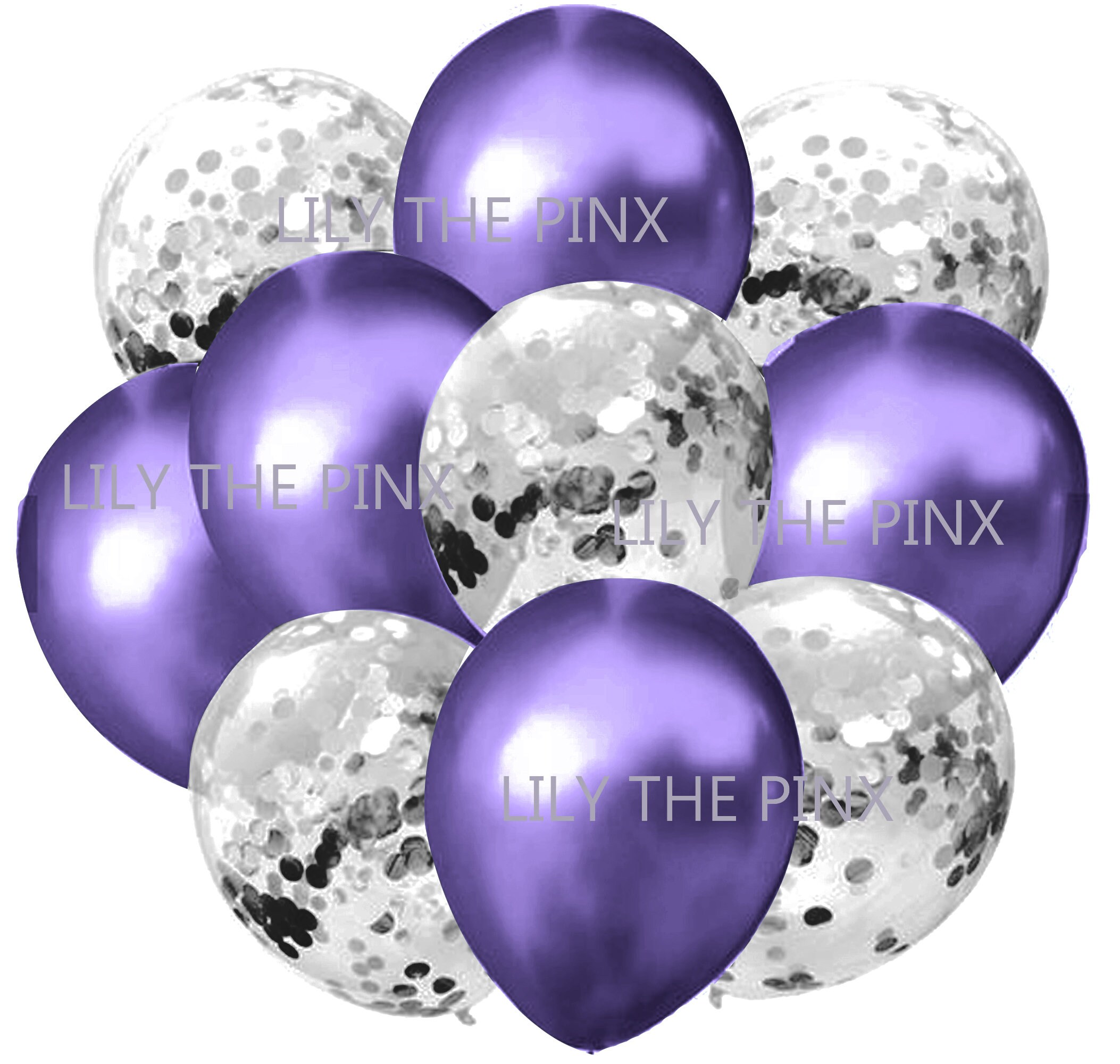 Purple Balloon Guirlande Kit Lavande Violet Lilas Argent Latex Blanc  Ballons Confettis Ballons 3d Papillon Pour Engagement Baby Shower Fête