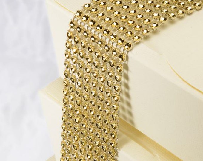 GOLD DIAMANTE CRAFT sheet 8 rows of sparkling rhinestone diamante strips. 1.5m crafting, jewellry making embellishments