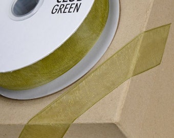 6mm MOSS green DOUBLE SIDED satin ribbon full 25 x 6mm meter reel ideal for decorating wedding party, gifts or crafts