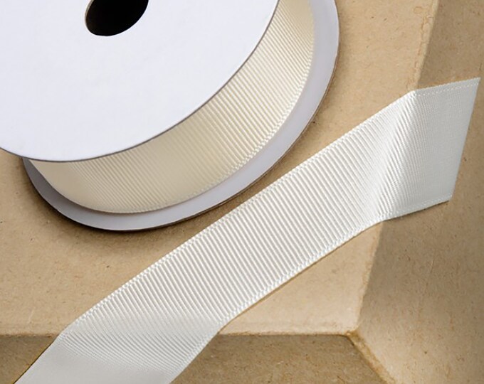 IVORY CREAM GROSGRAIN ribbed ribbon full 10M x meter reels ideal for decorating wedding party, gifts or crafts 10mm 16mm 25mm 38mm