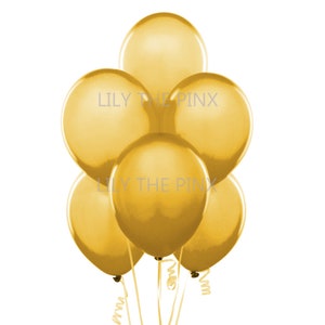 15 pack of gold metallic pearl balloons wedding anniversary, birthday party hen party christening holy communion