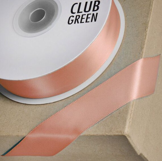 Double Sided Satin Ribbon - Peach 6mm Double Sided Satin Ribbon - Peach 6mm