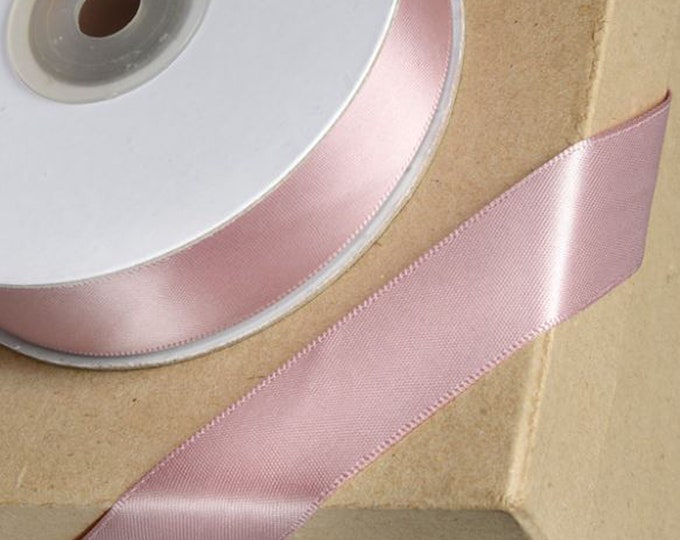 TAUPE DOUBLE SIDED satin ribbon full 25 meter reel ideal for decorating wedding party, gifts or crafts 3mm 6mm 10mm 15mm 23mm