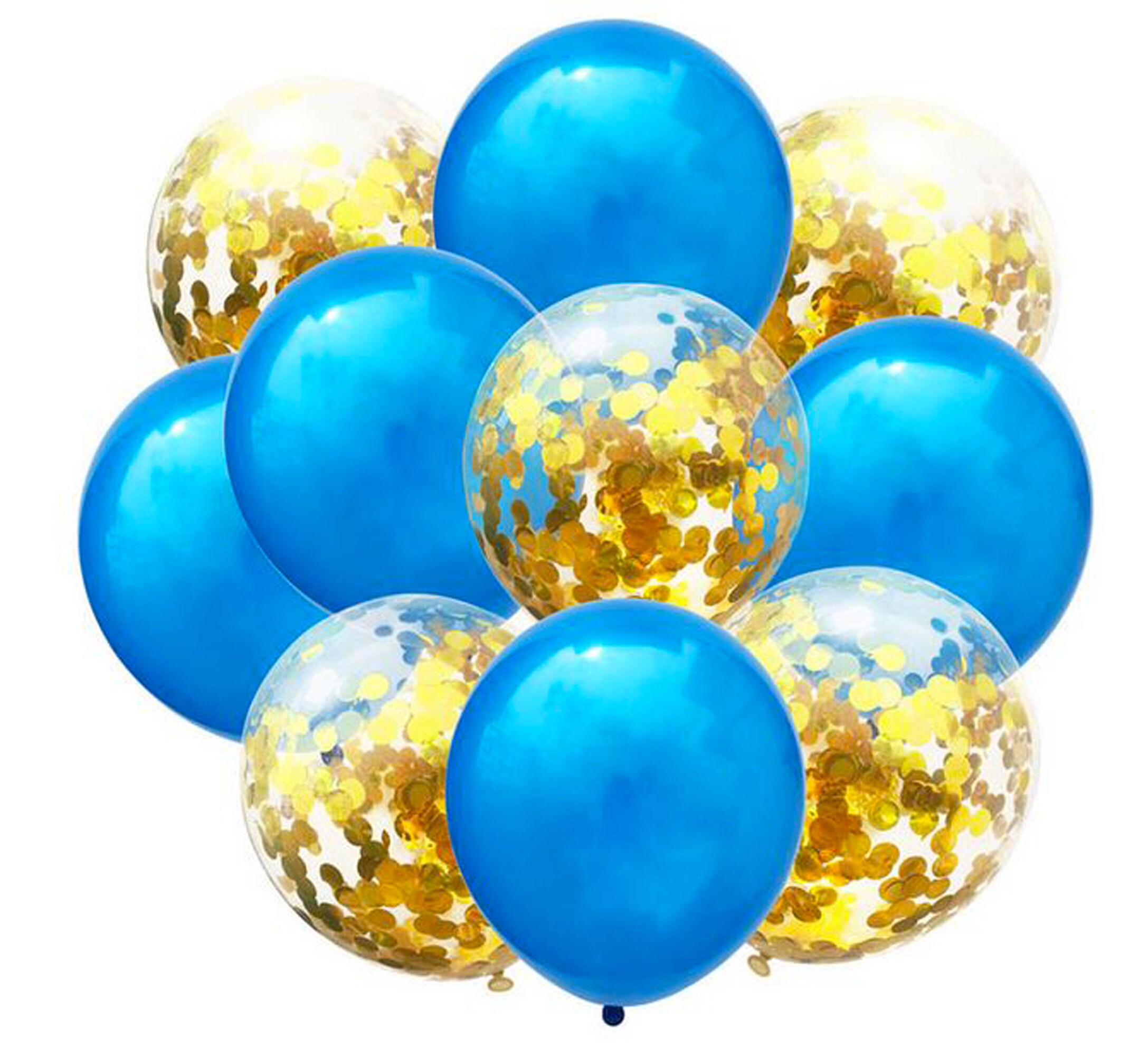 10 paquetes de globos CARIBBEAN BLUE y GOLD. 5 globos Etsy