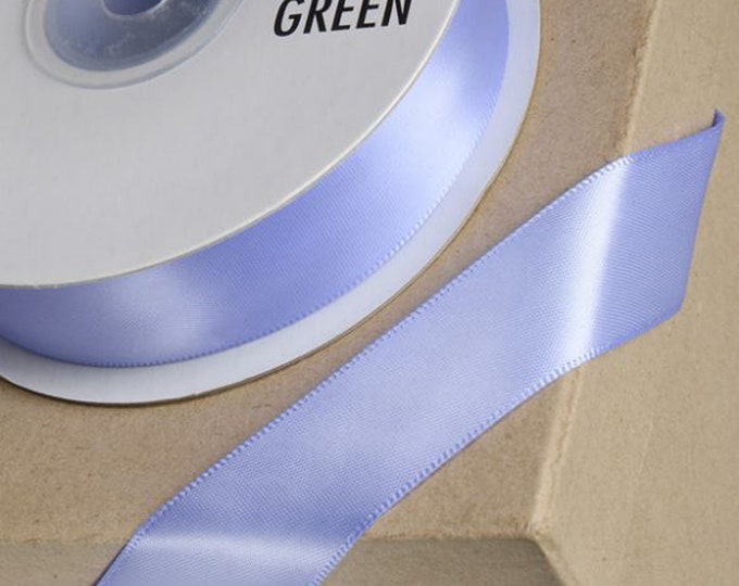HYACINTH blue purple DOUBLE SIDED satin ribbon full 25 meter reel ideal for wedding or party, gifts or crafts 3mm 6mm 10mm 15mm 23mm